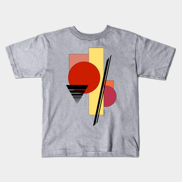 Abstract Shapes Kids T-Shirt by AzureLionProductions